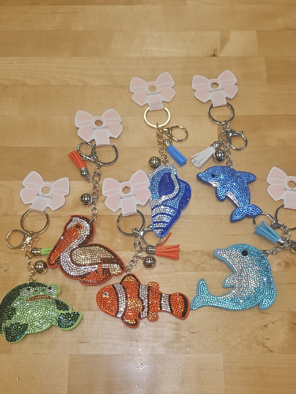 Water Rhinestone Keychains - Picture 1 of 7